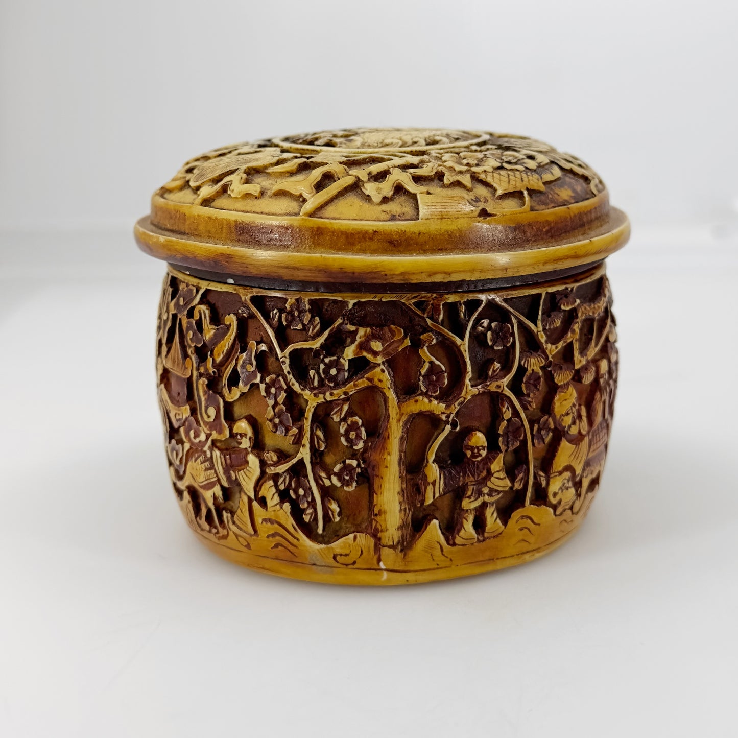 Vintage carved Asian box