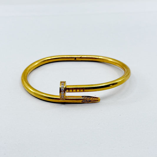 Gold Tone just un Clou cubic zirconia bracelet - GM1519