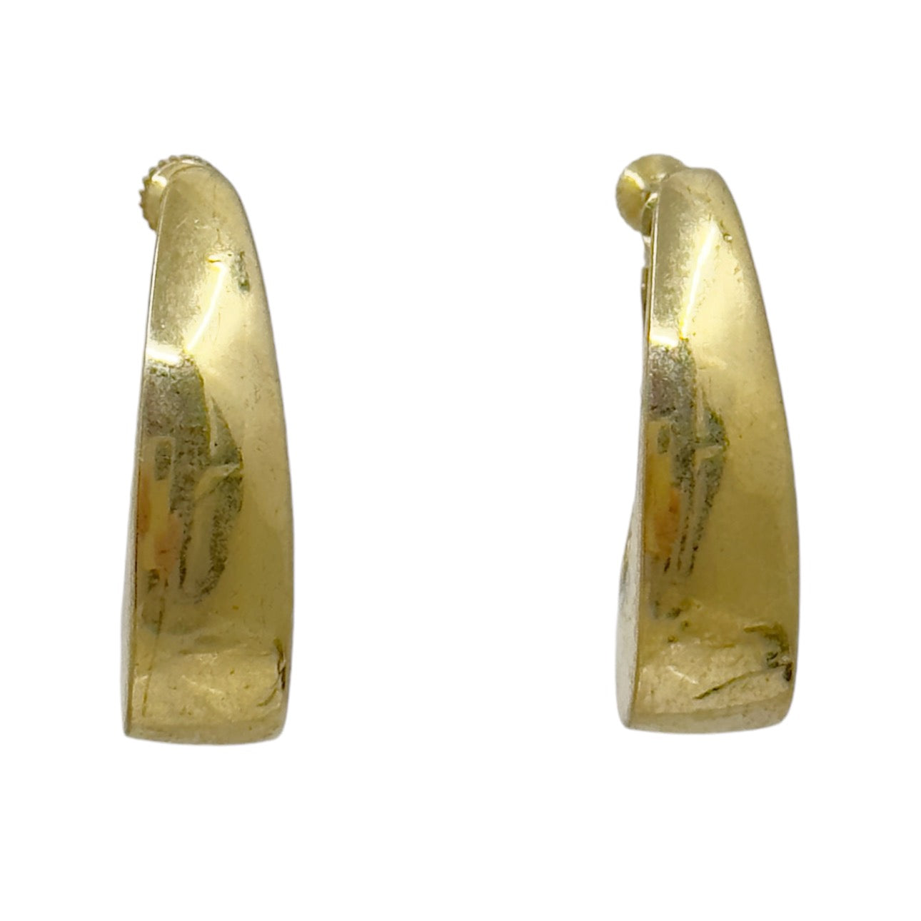 Vintage Gold Tone hoop clip on earrings