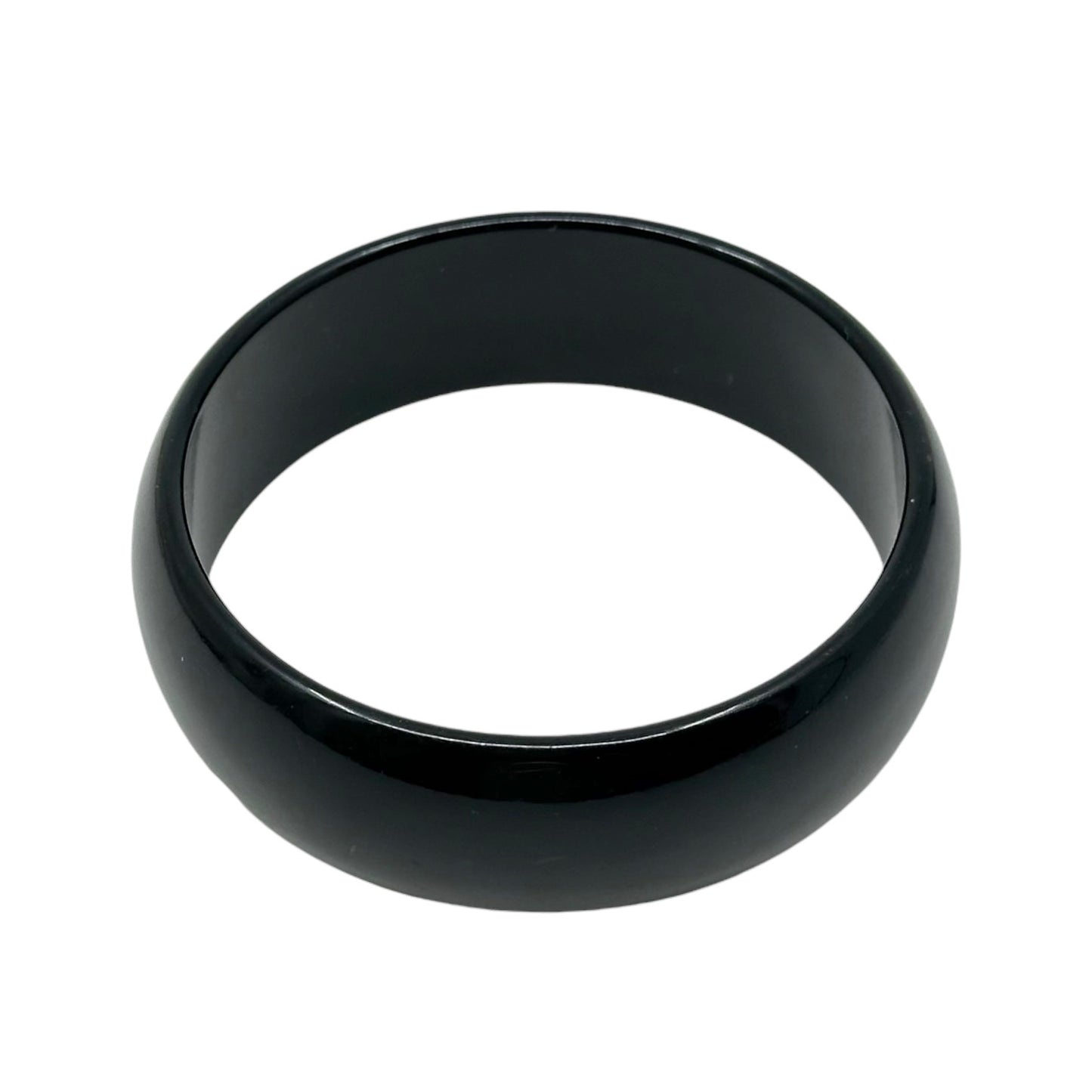 Vintage black lucite acrylic bangle bracelet