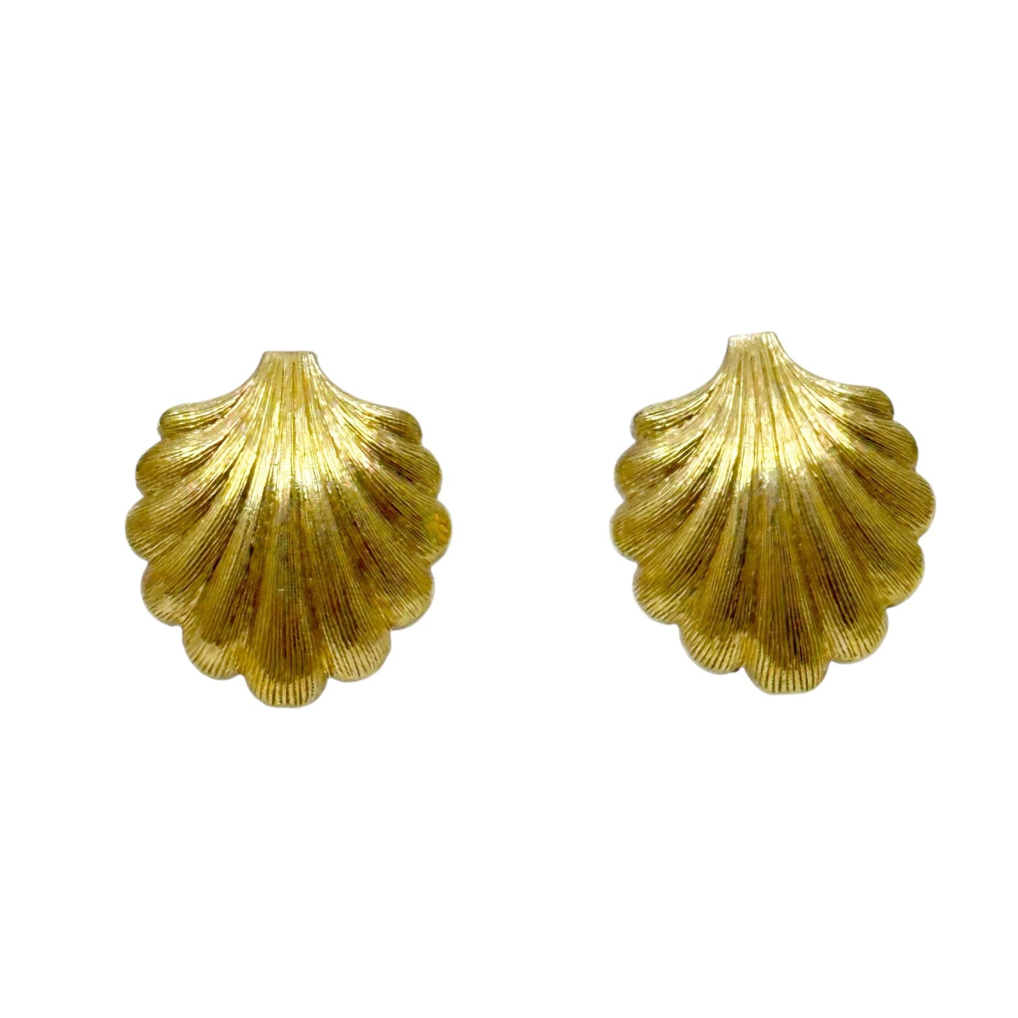 Vintage Gold filled shell earrings