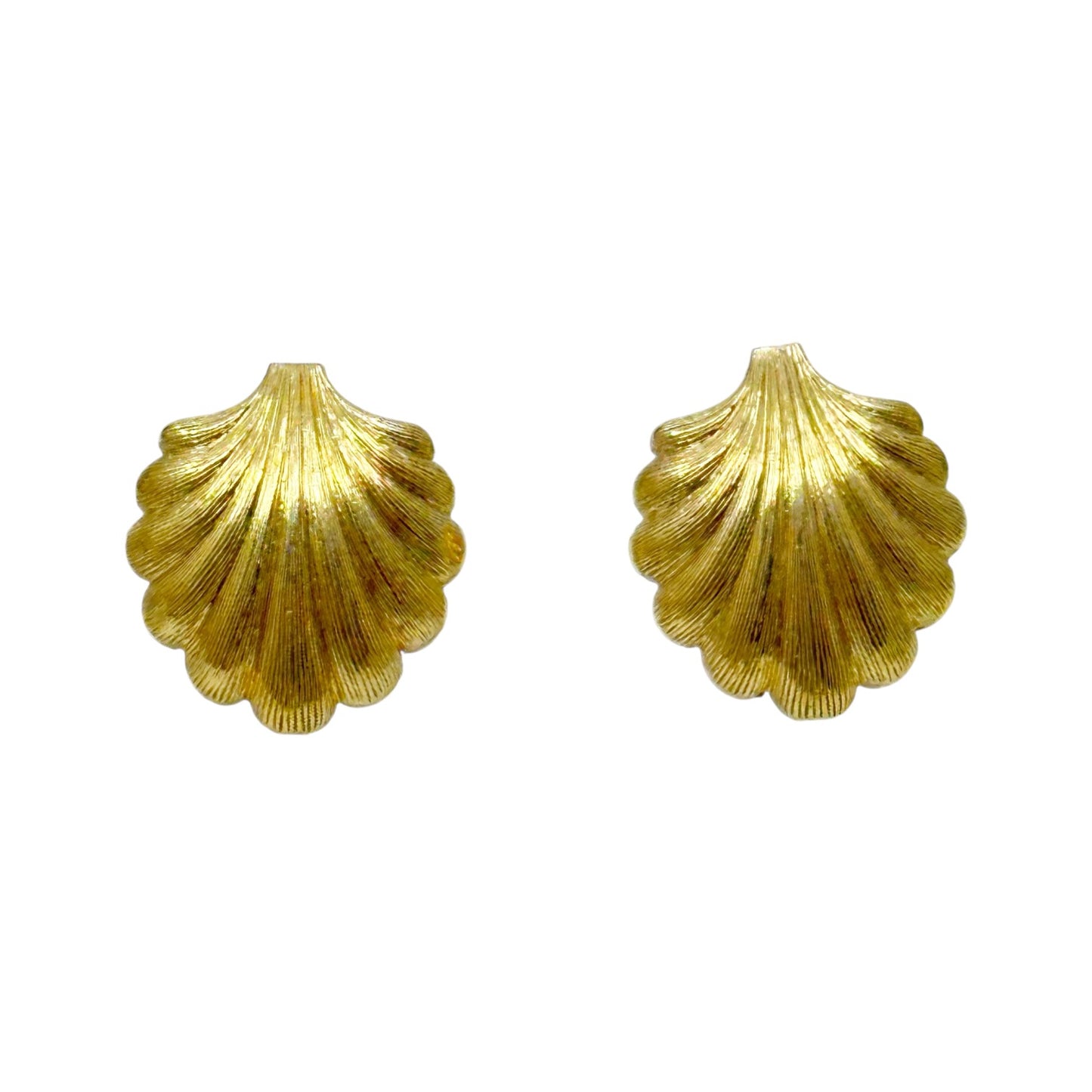 Vintage Gold filled shell earrings