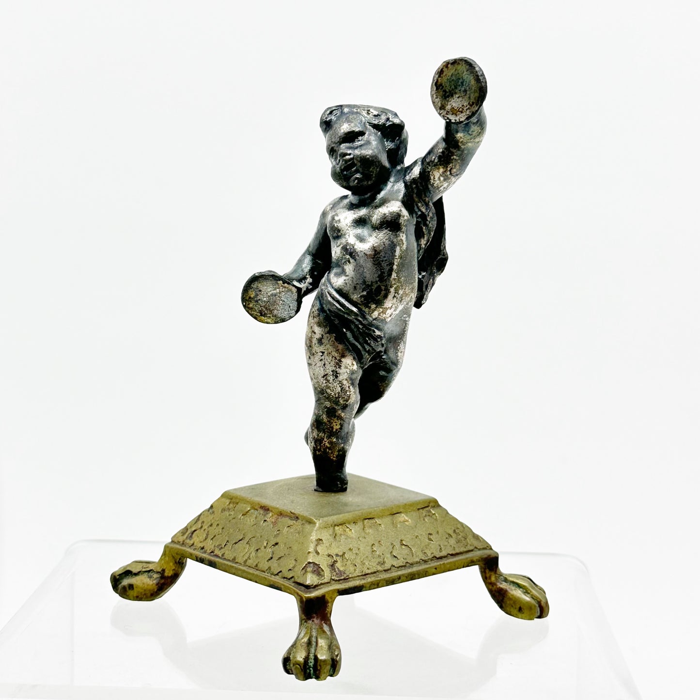 French bronze & silver plated cherub paper weigh