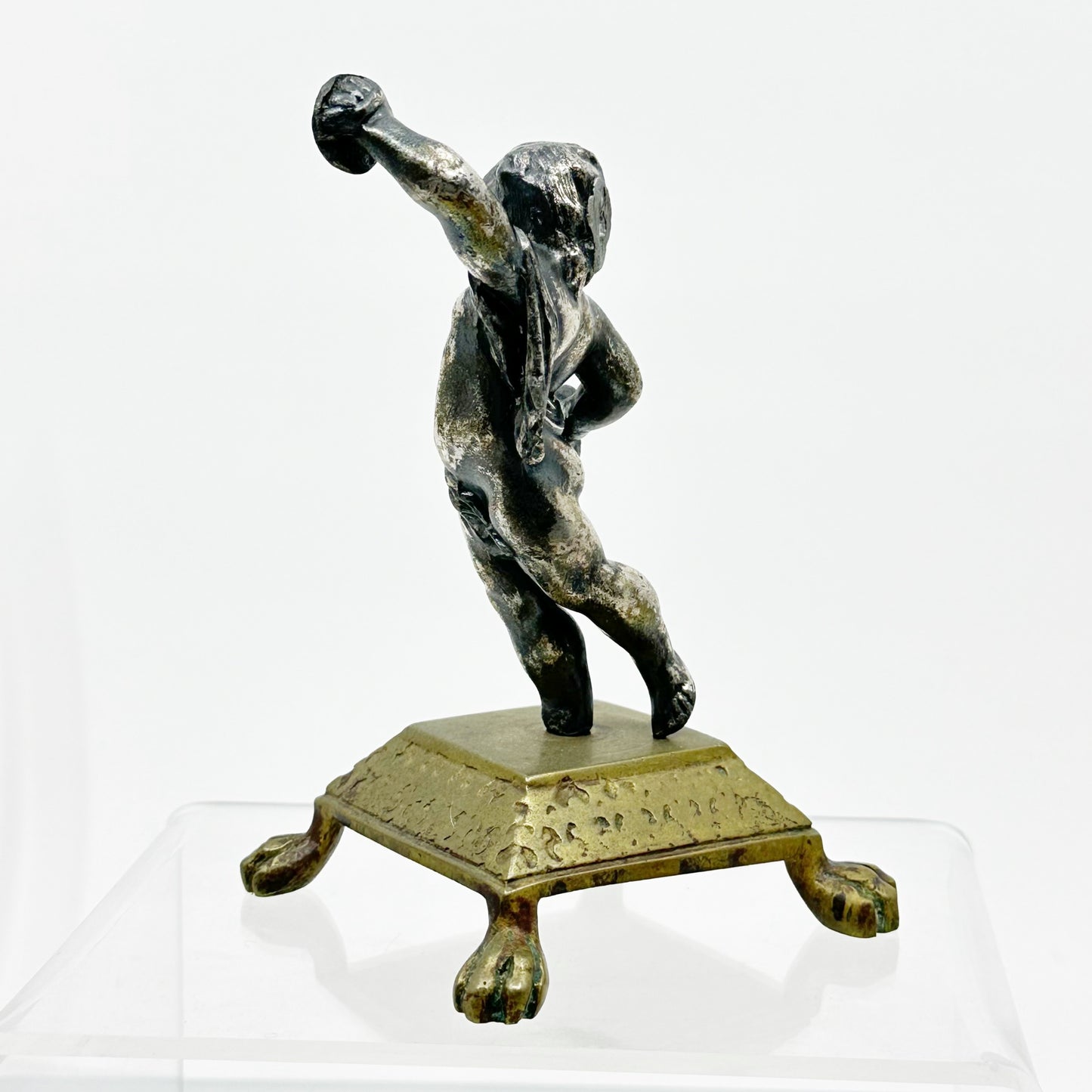 French bronze & silver plated cherub paper weigh