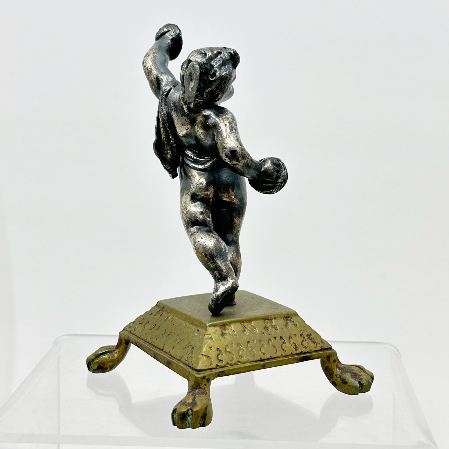 French bronze & silver plated cherub paper weigh