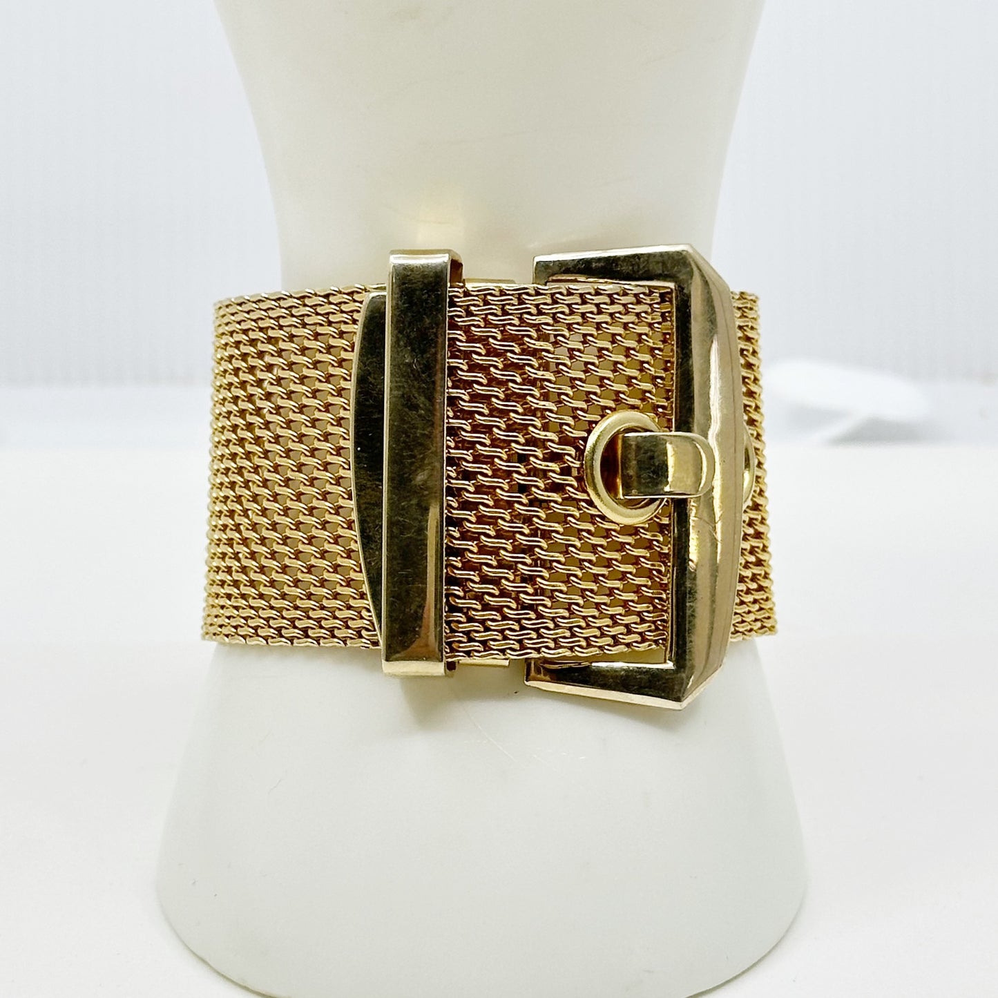 Vintage Gold tone belt bracelet