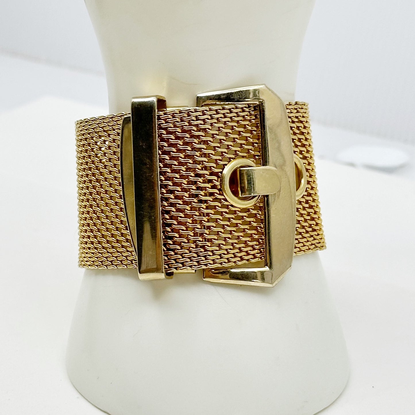 Vintage Gold tone belt bracelet