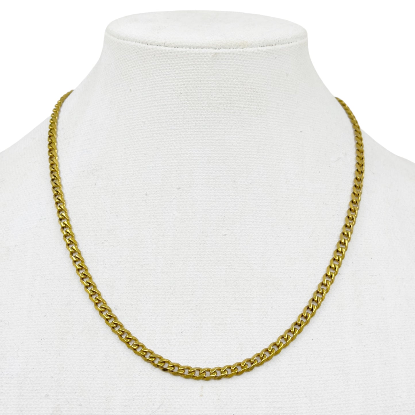 Gold over stainless steel cuban link necklace