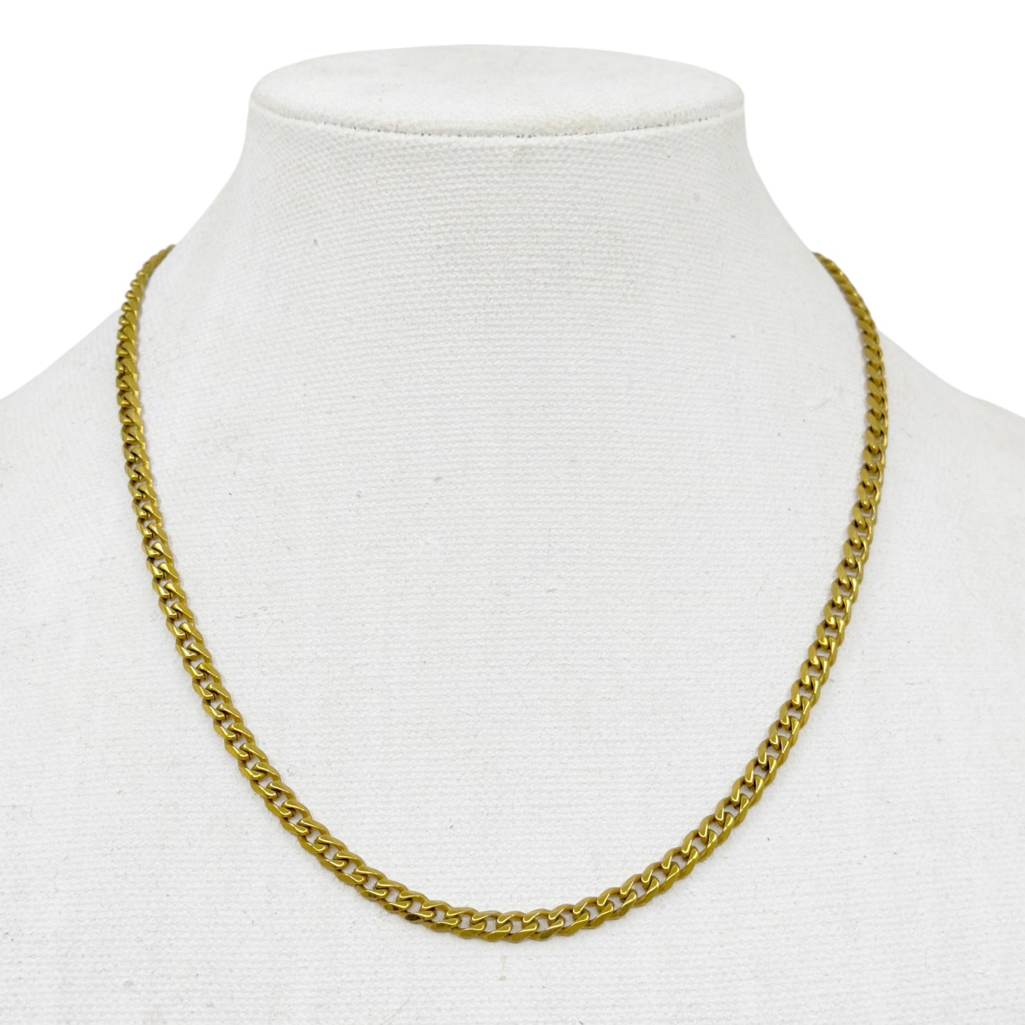 Gold over stainless steel cuban link necklace