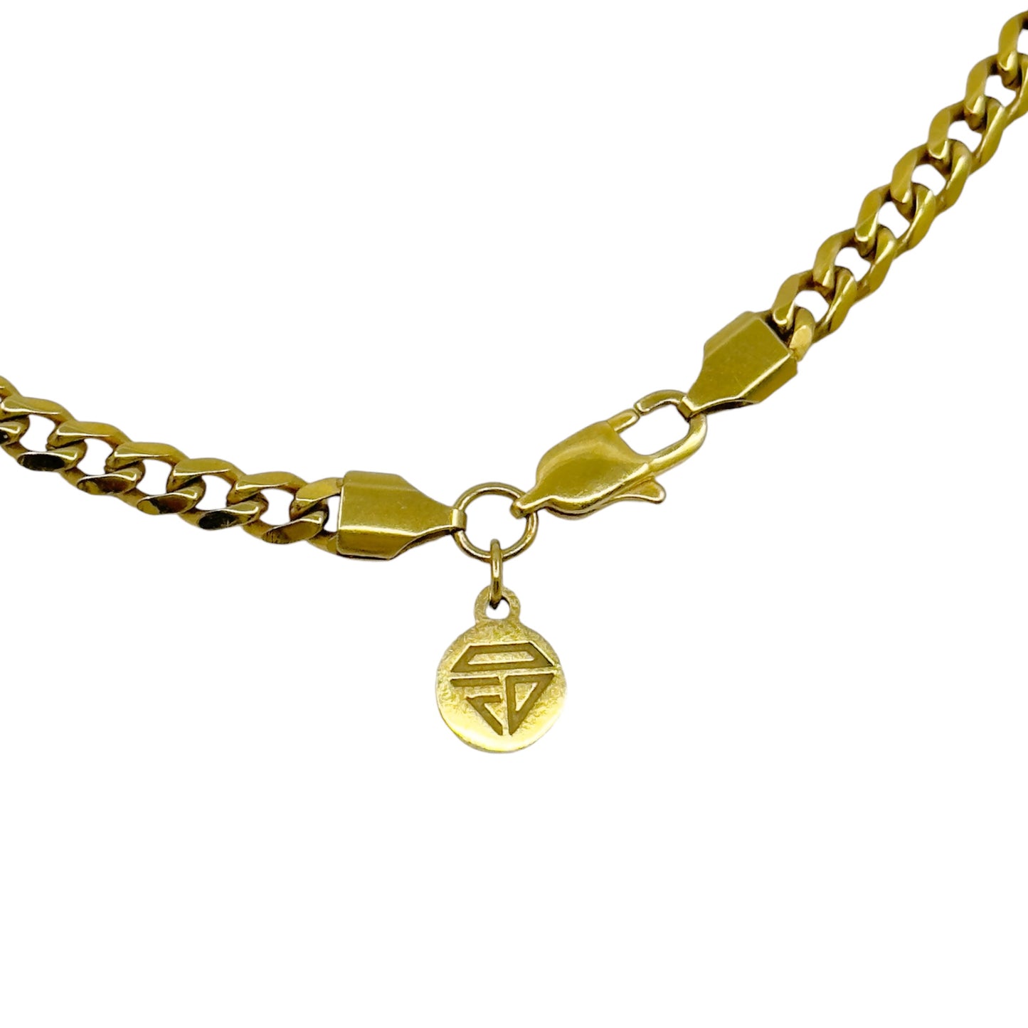 Gold over stainless steel cuban link necklace