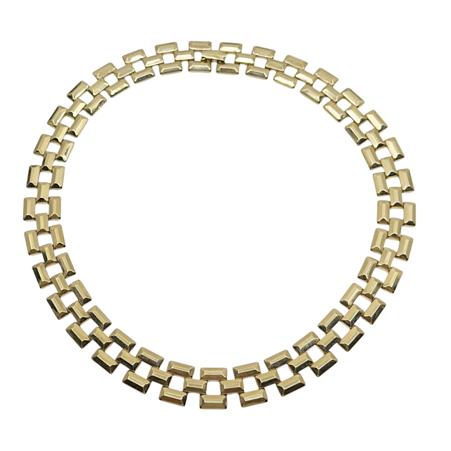 Vintage Avon Gold tone Geometric link necklace