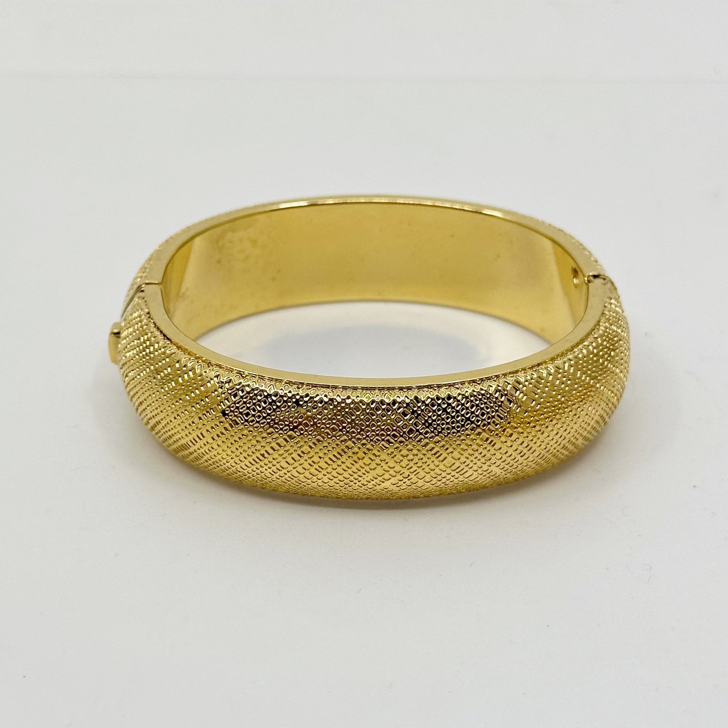 Vintage Monet Gold tone hinged bangle bracelet