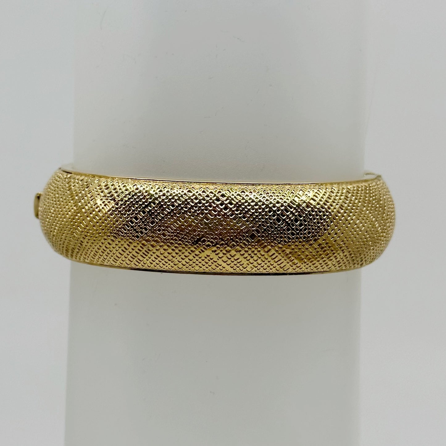 Vintage Monet Gold tone hinged bangle bracelet