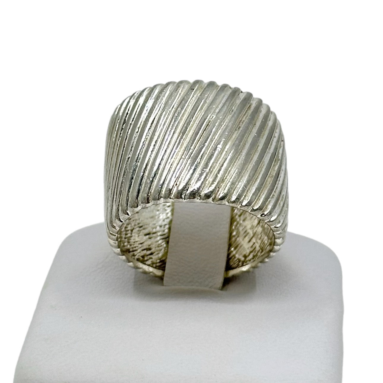 Sterling silver cigar band ring