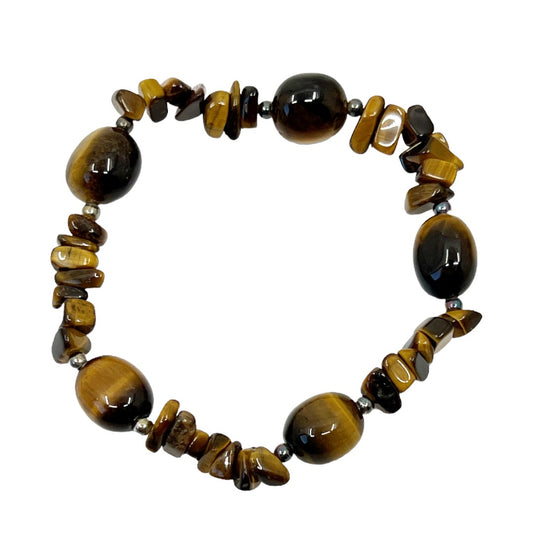 Hand Made Tiger's Eye bead stretch bracelet