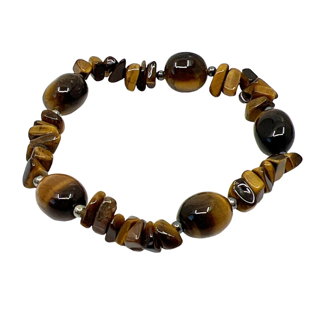 Hand Made Tiger's Eye bead stretch bracelet