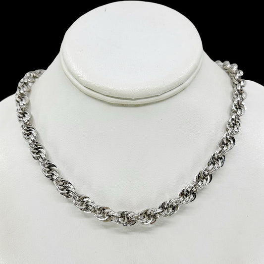 Vintage Monet Silver tone chain necklace