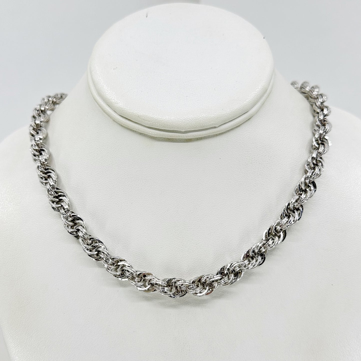 Vintage Monet Silver tone chain necklace