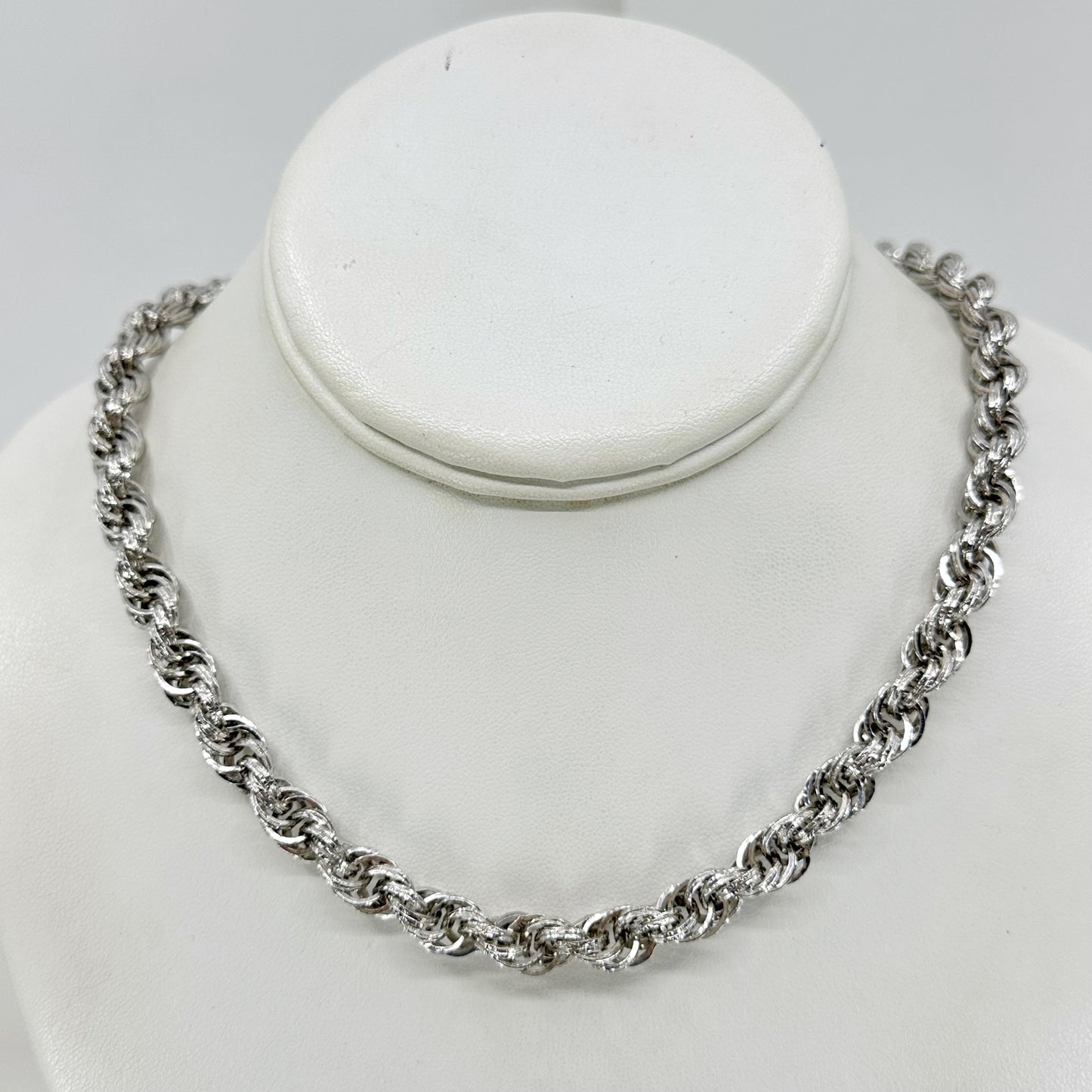 Vintage Monet Silver tone chain necklace