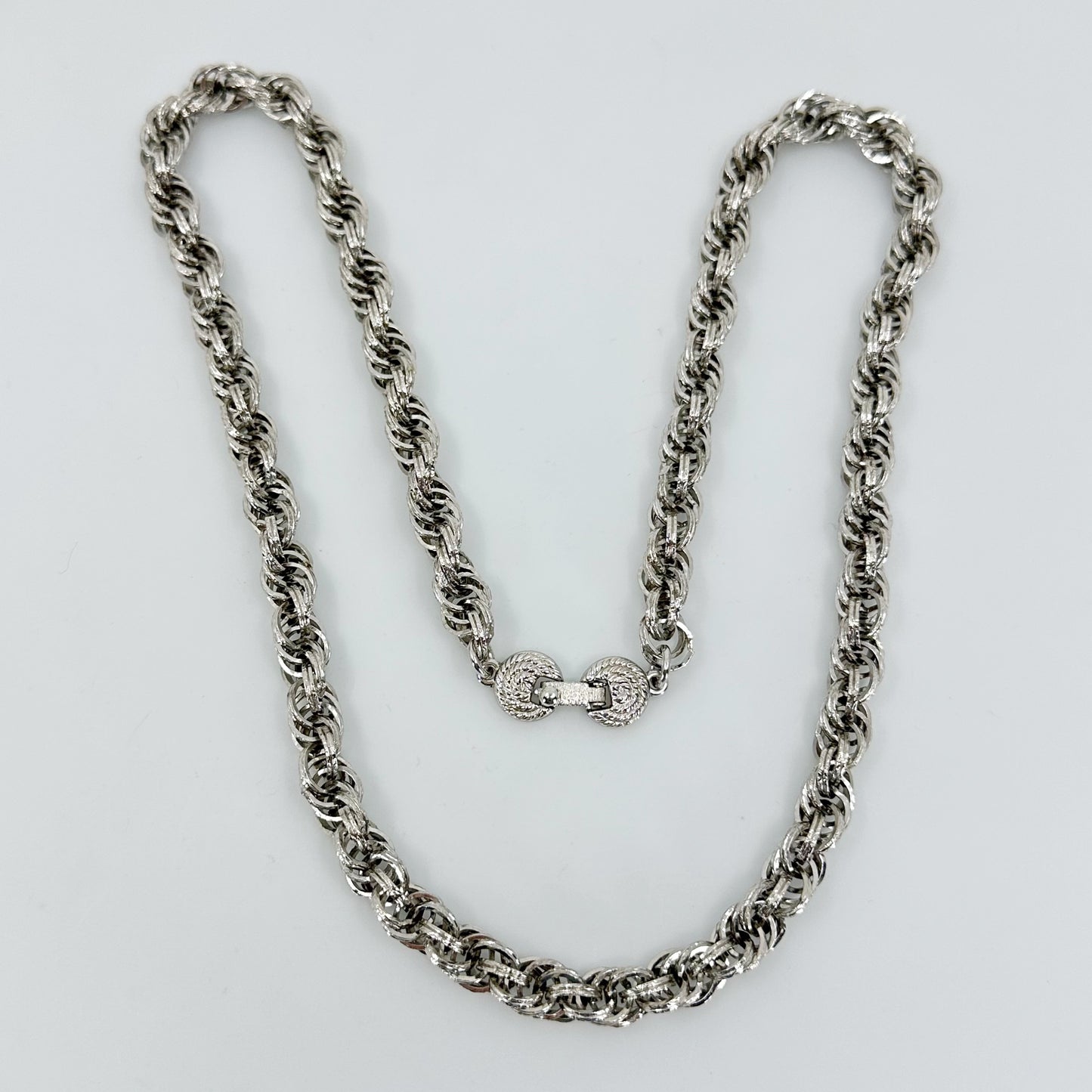 Vintage Monet Silver tone chain necklace