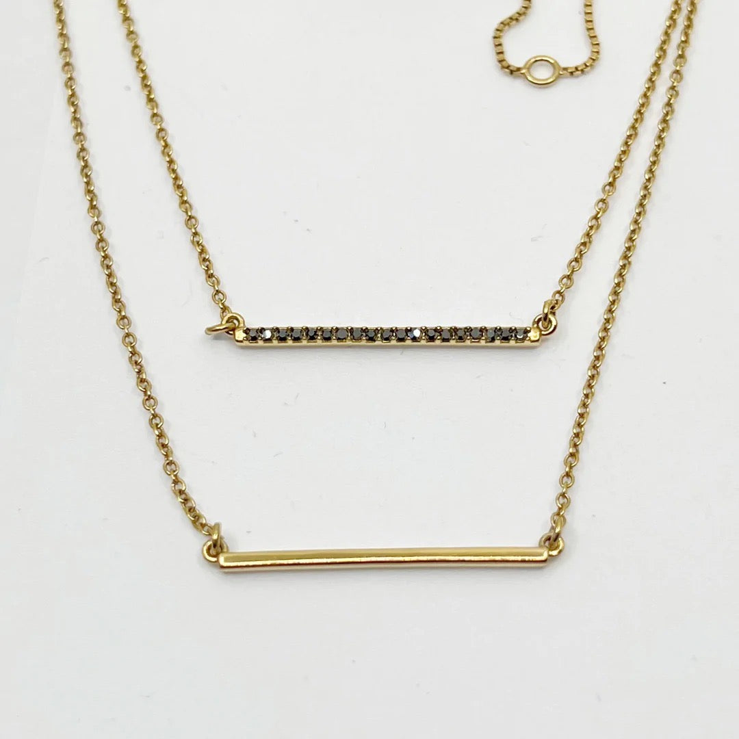 Gold tone crystal necklace