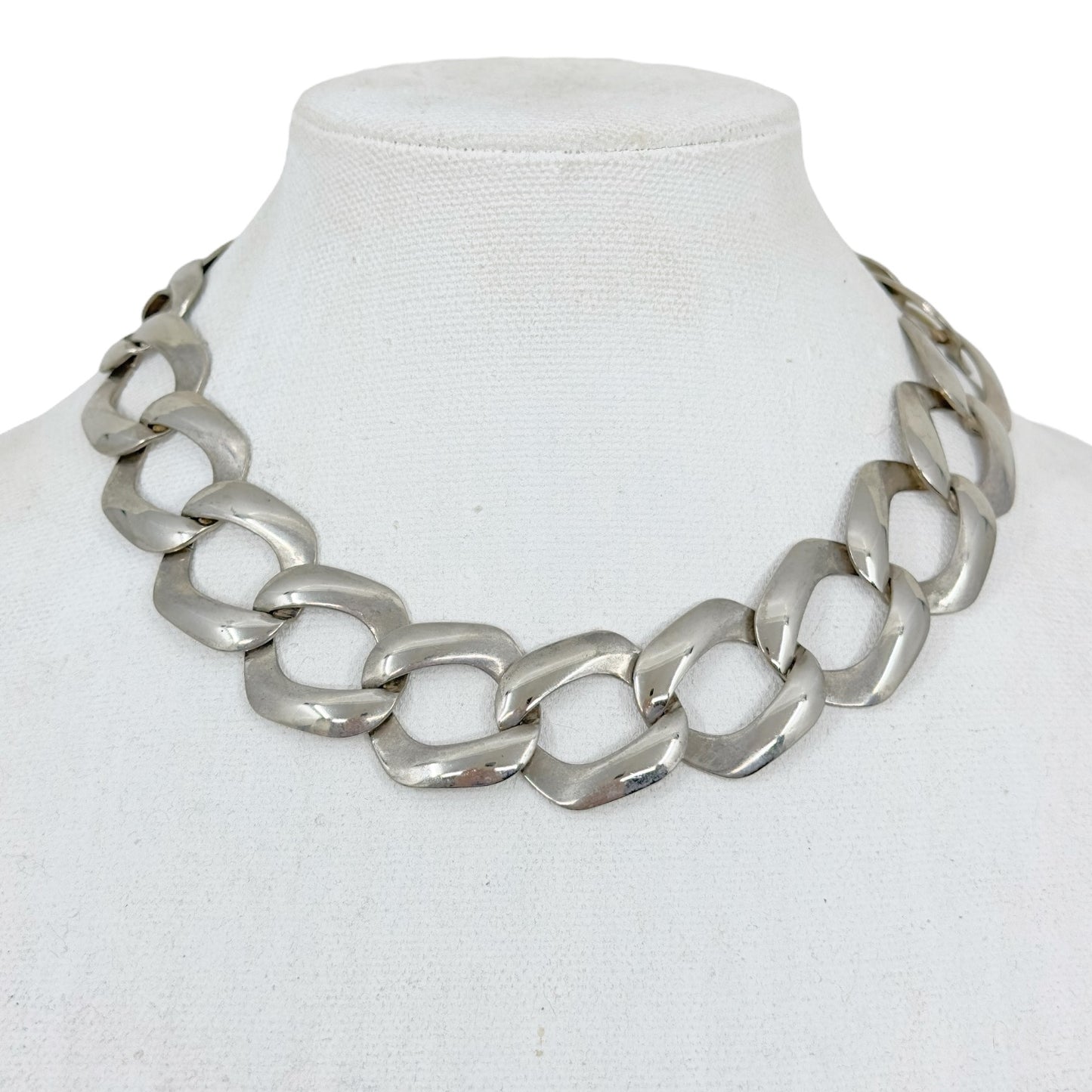 Vintage Silver Plated link necklace