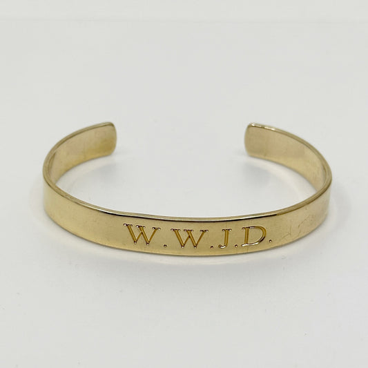 Vintage WWJD Gold Over copper cuff bracelet