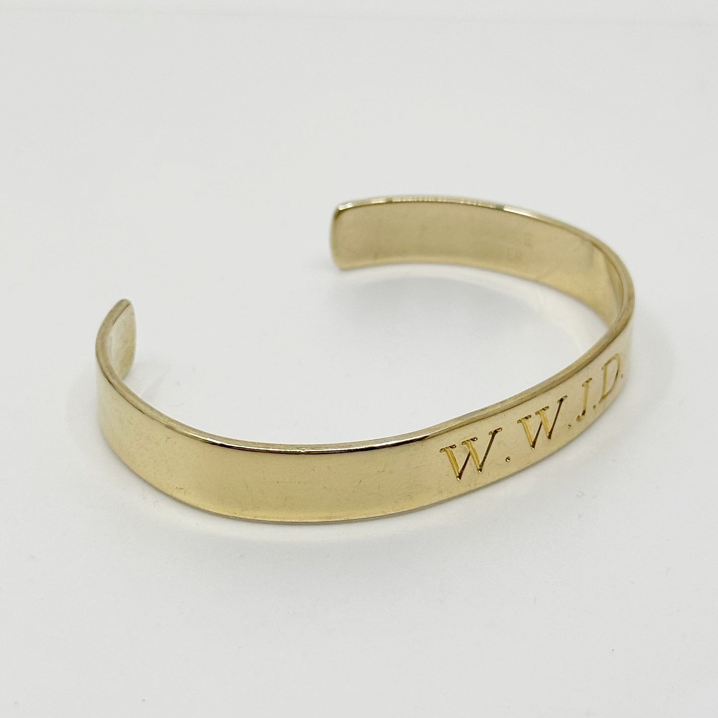 Vintage WWJD Gold Over copper cuff bracelet