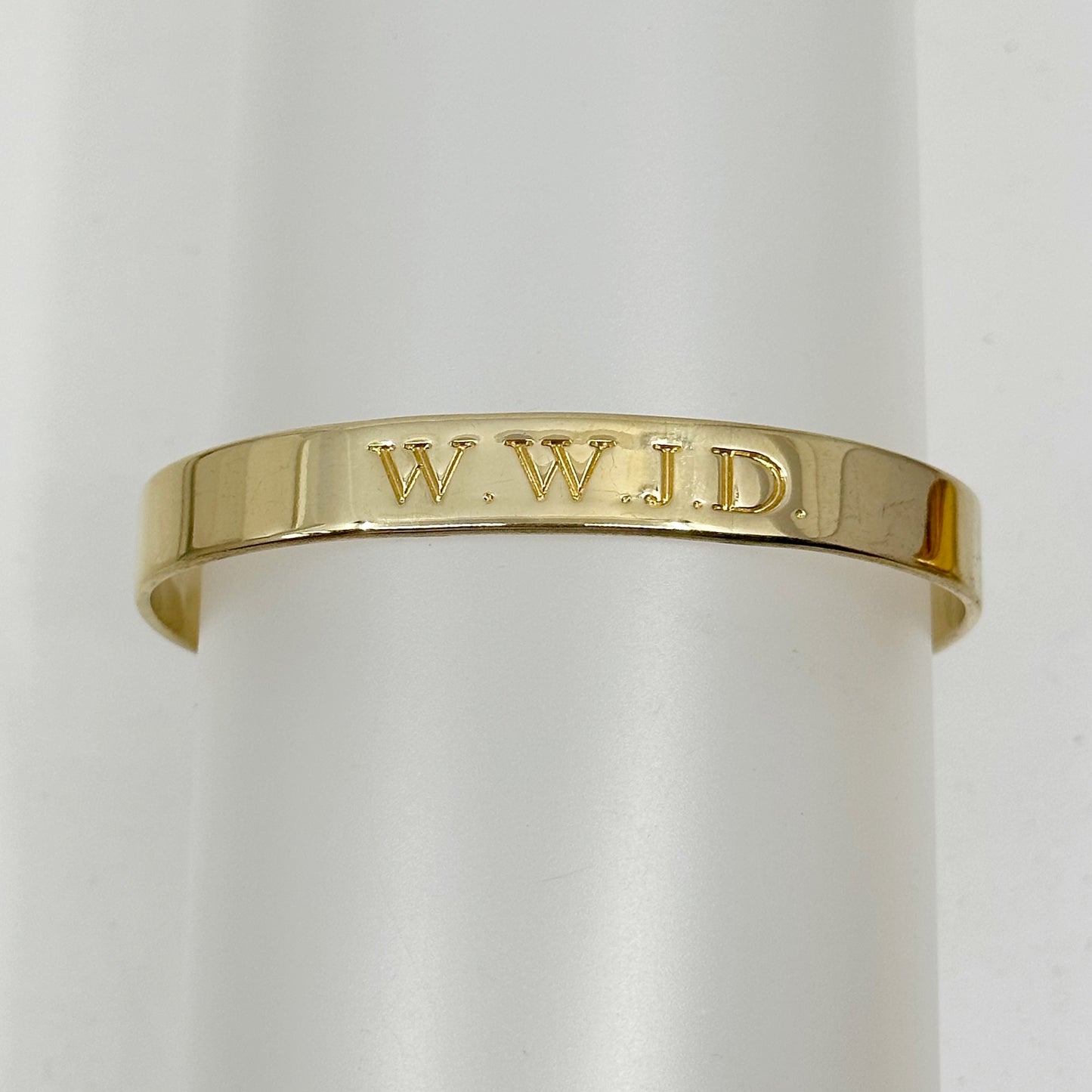 Vintage WWJD Gold Over copper cuff bracelet