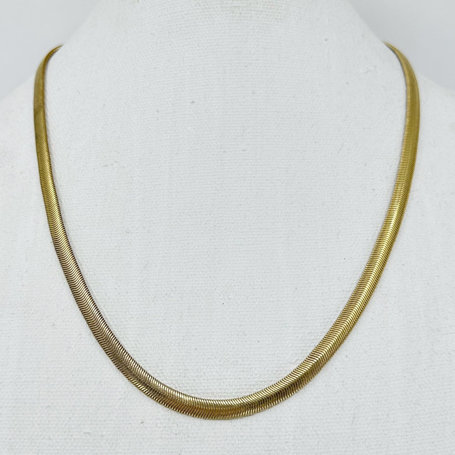 Vintage Napier Gold tone snake chain necklace