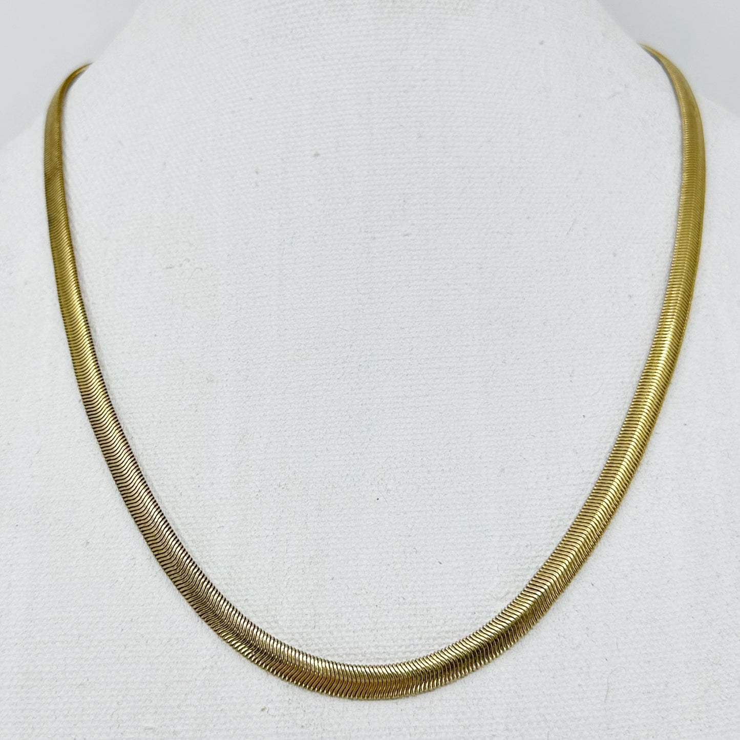 Vintage Napier Gold tone snake chain necklace