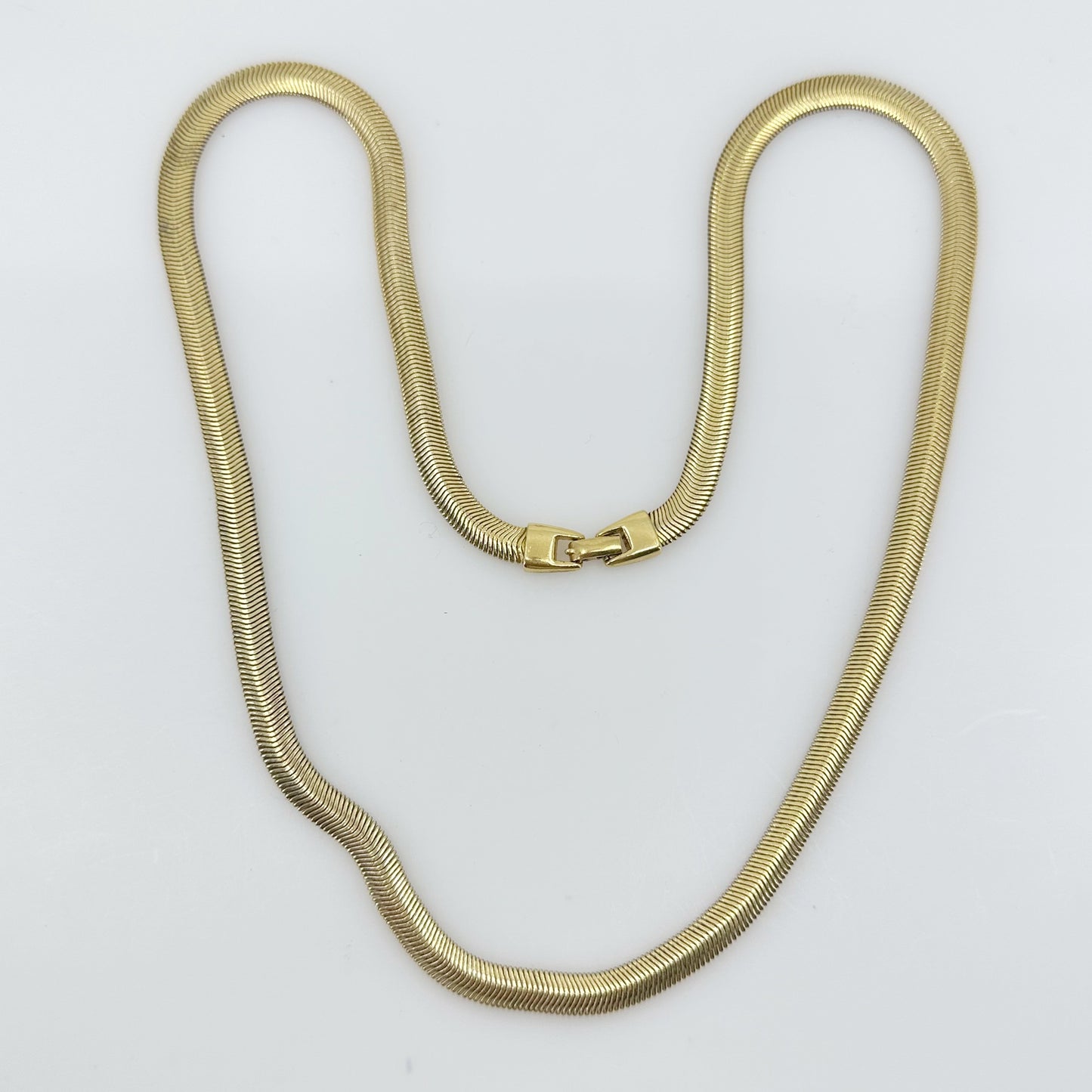 Vintage Napier Gold tone snake chain necklace