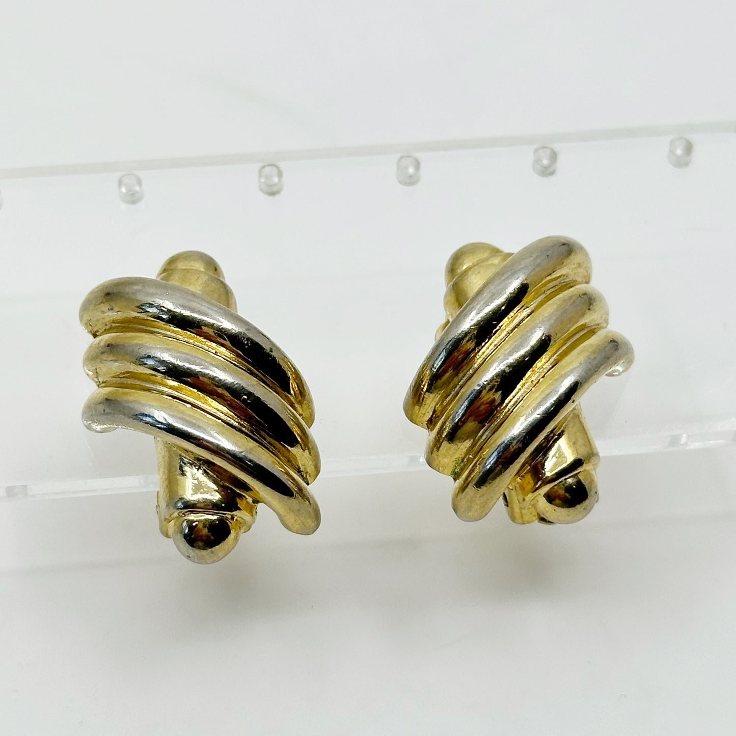 Erwin Pearl gold tone clip on earrings