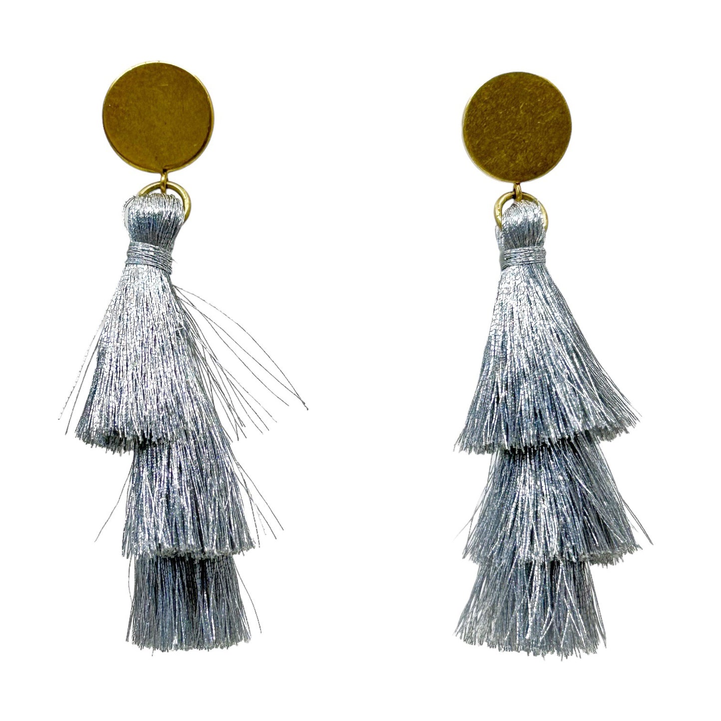 JCREW Gold tone seed tassel drop earrings