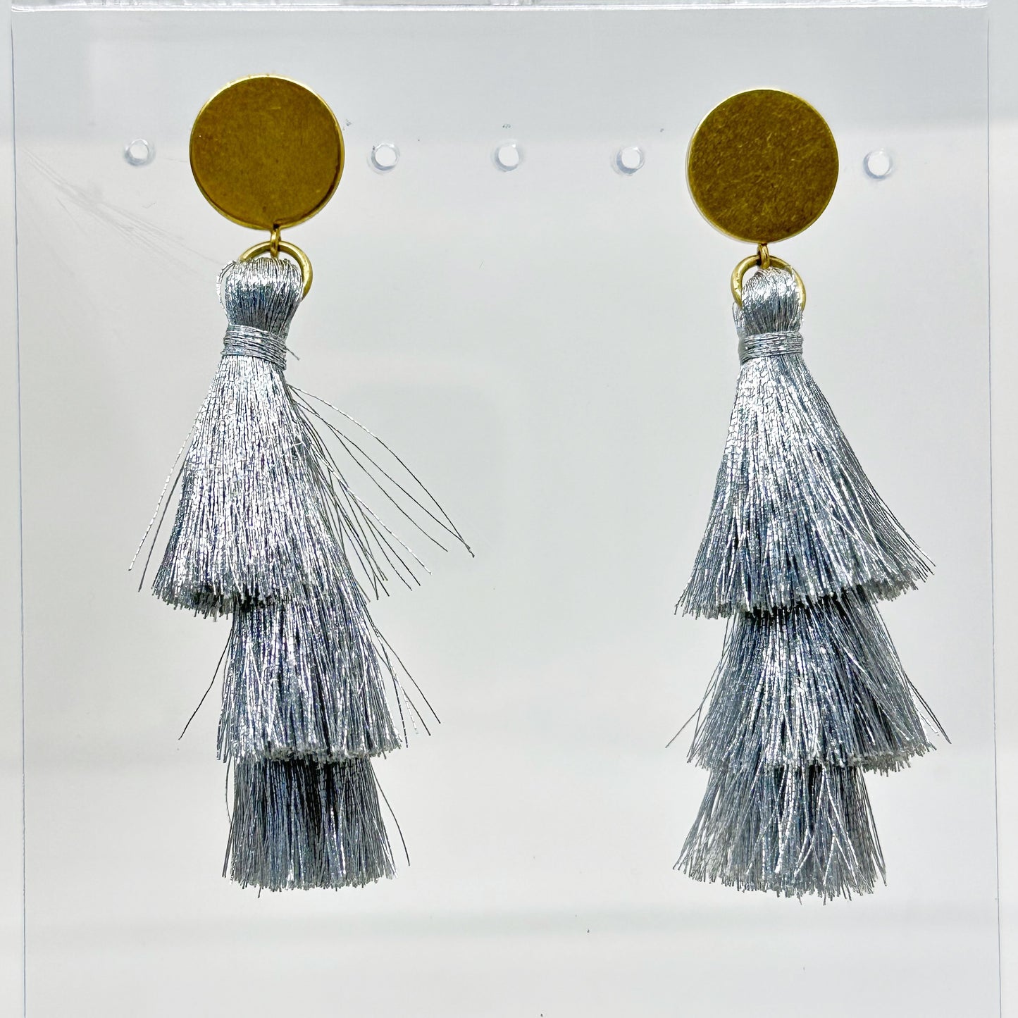 JCREW Gold tone seed tassel drop earrings