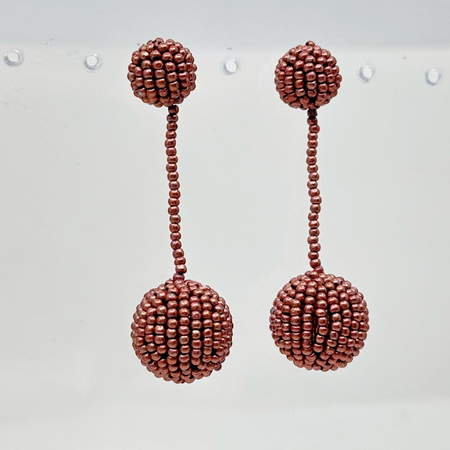 Gold Tone seed bead drop earrings