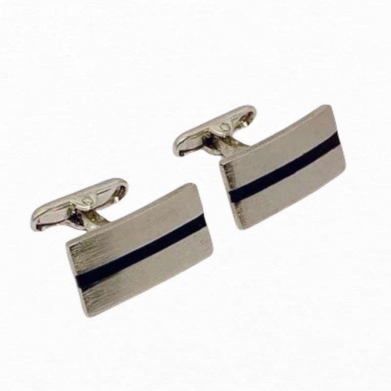 stainless steel enamel cufflinks