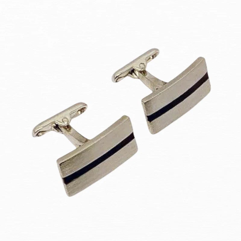 stainless steel enamel cufflinks