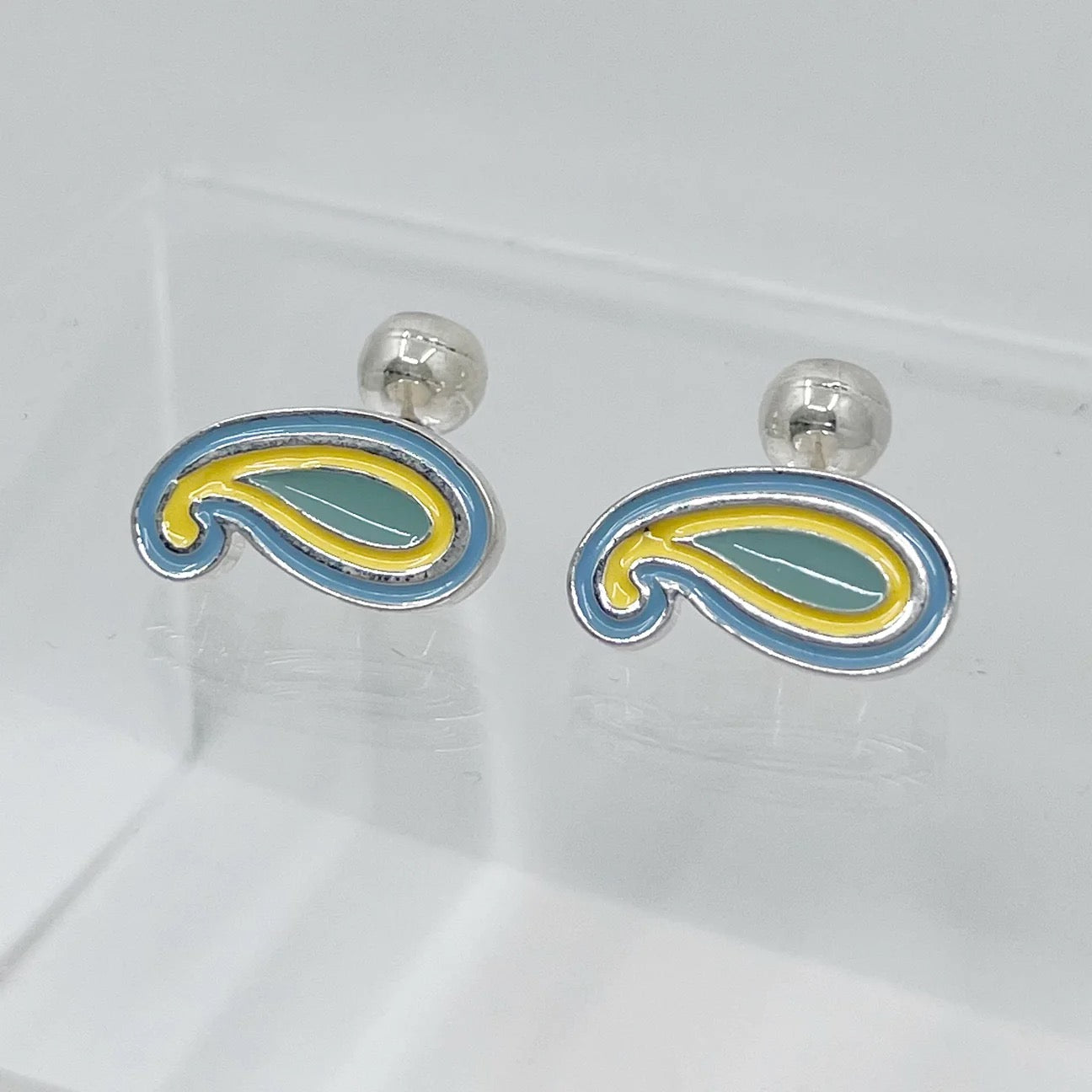 ETRO silver enamel cufflinks