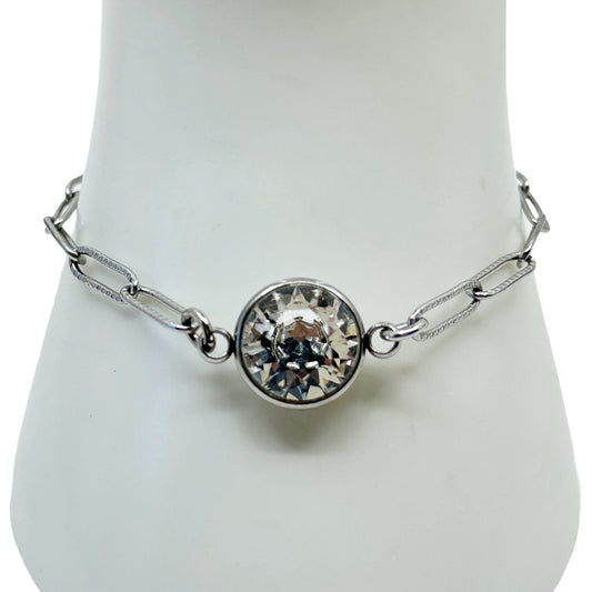 Roberta Chiarella silver tone Swarovski crystal bracelet