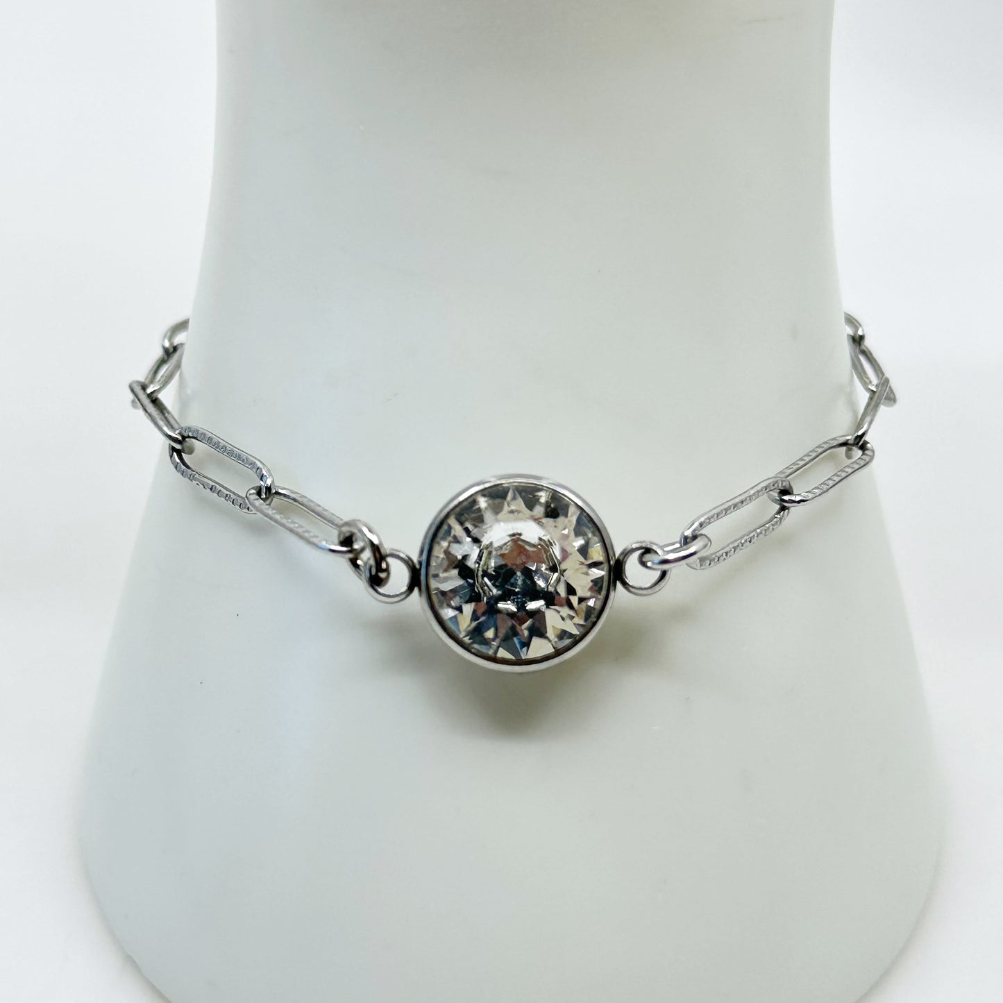 Roberta Chiarella silver tone Swarovski crystal bracelet