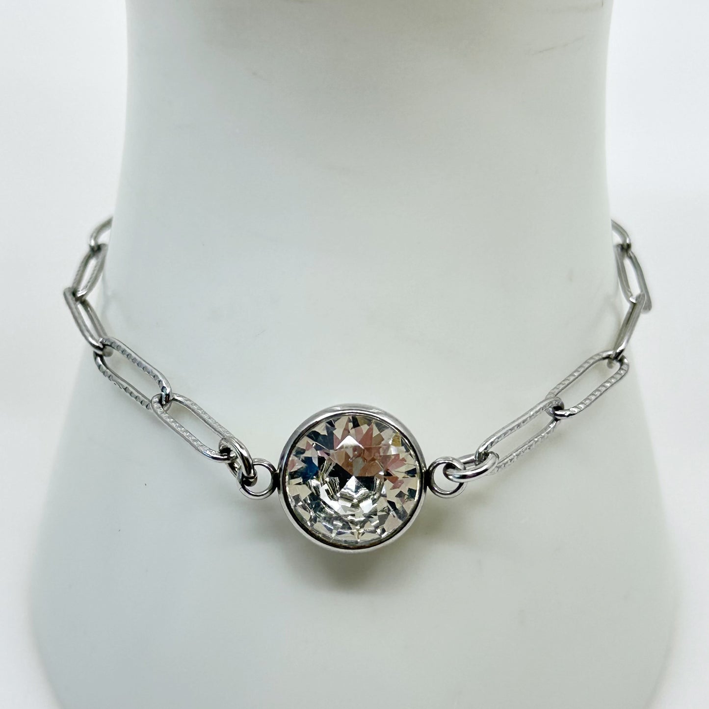 Roberta Chiarella silver tone Swarovski crystal bracelet