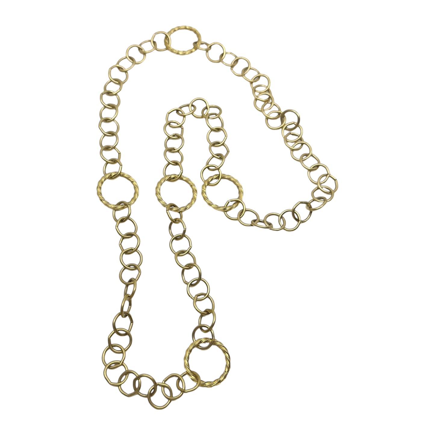 Hand Made Gold tone chain necklace