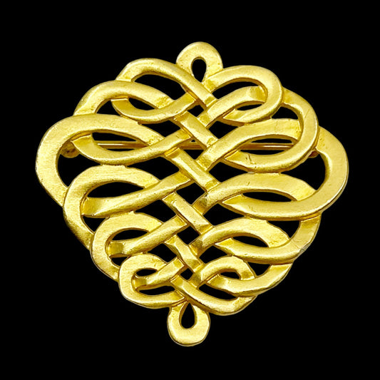 MMA Metropolitan Museum of Art Gold tone brooch