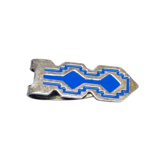 ETRO blue enamel silver money clip