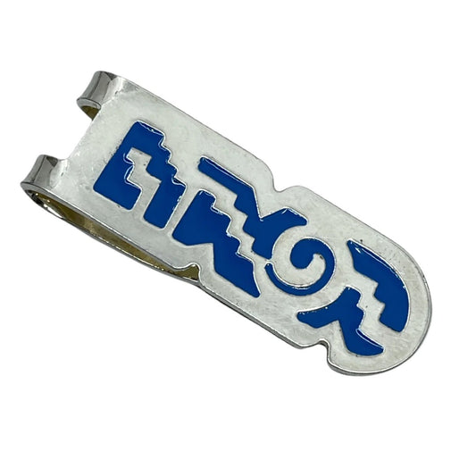 ETRO blue enamel silver money clip