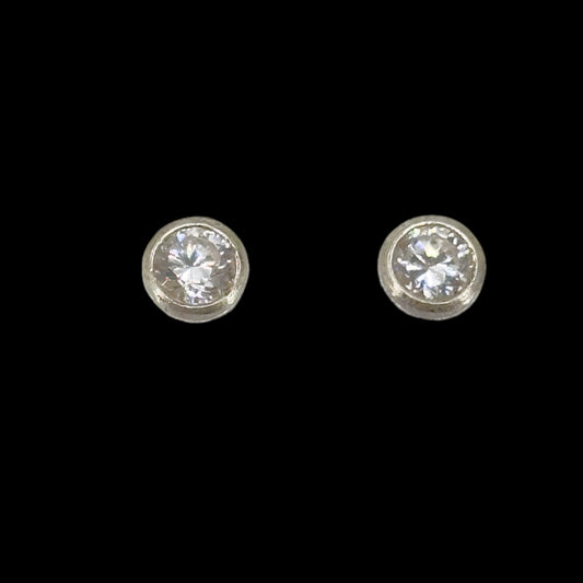 Sterling silver cubic zirconia stud earrings GM176