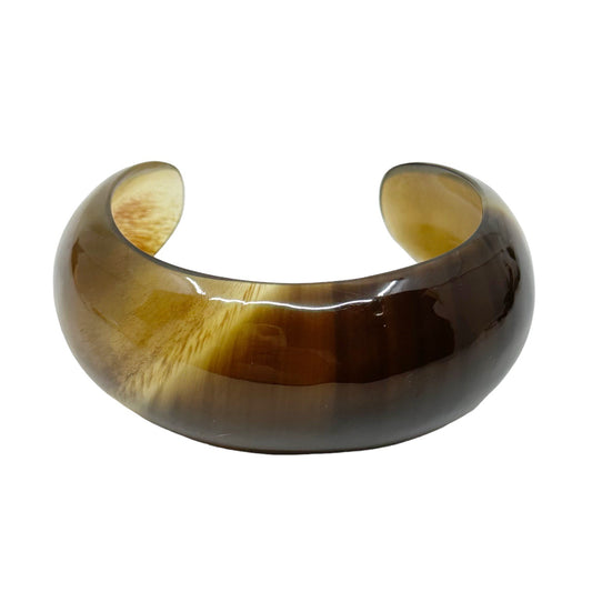 Carved horn cuff bracelet