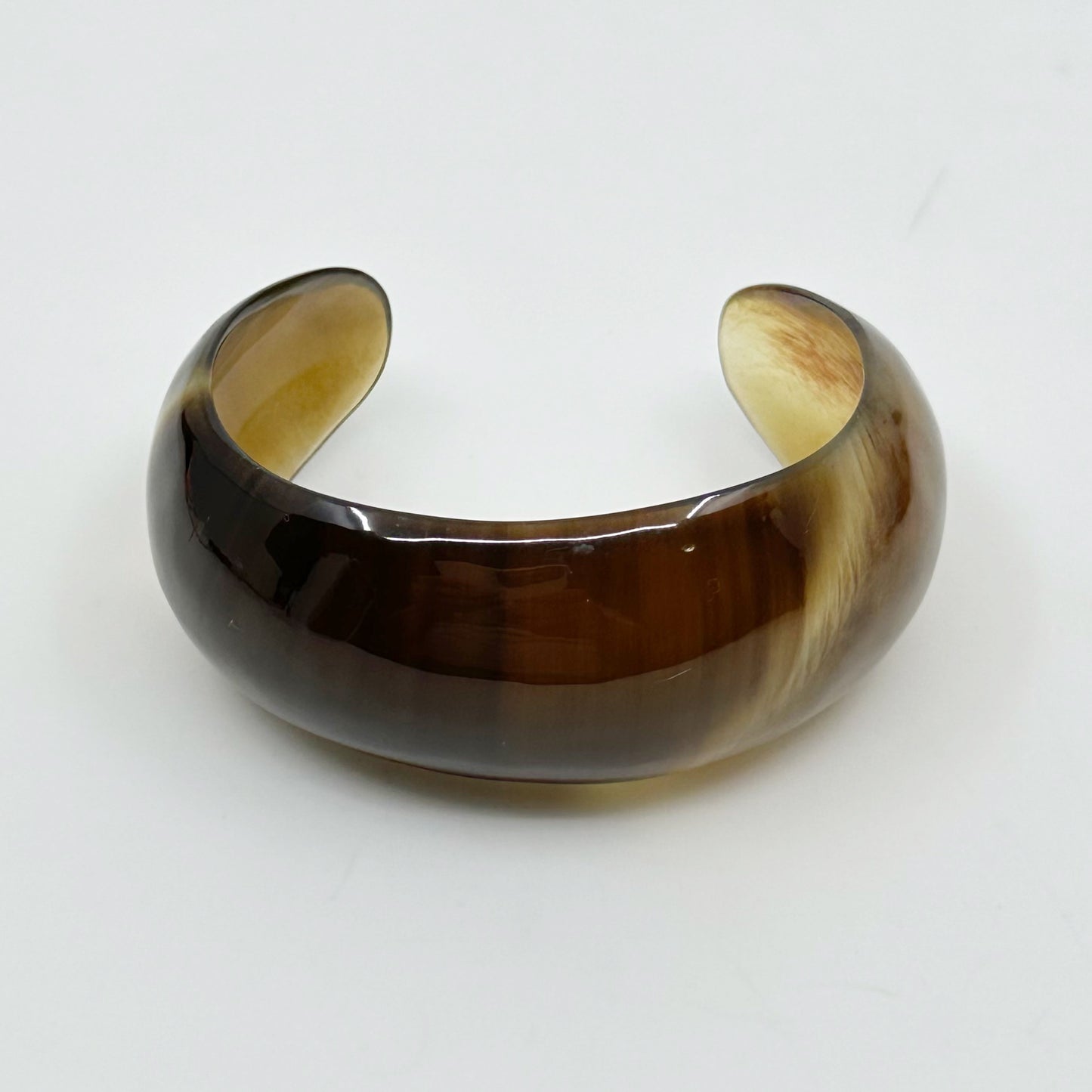 Carved horn cuff bracelet