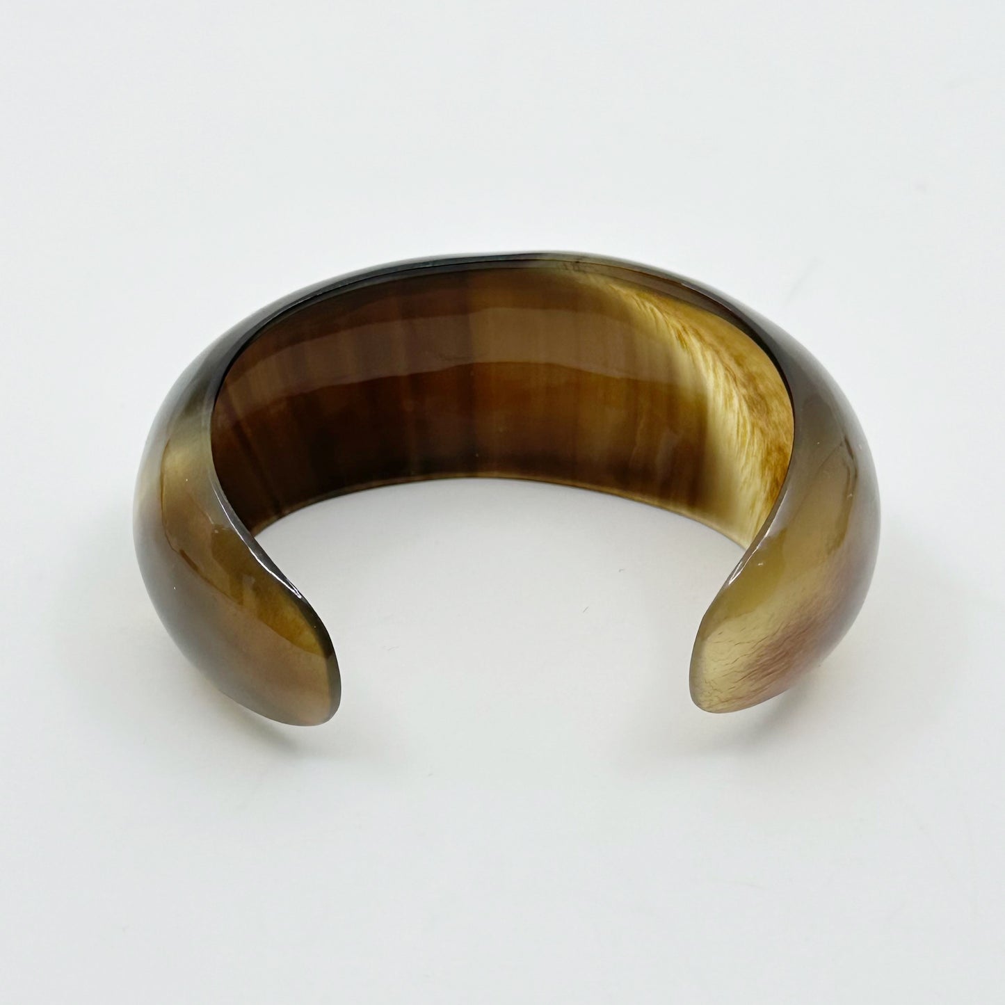 Carved horn cuff bracelet